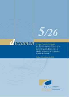 Dictamen 5/26 de 24 de junio, sobre el P de Decreto por el que se regula el Estatuto de las jóvenes personas agricultoras y se deroga el Decreto 8/2014, de 4 de febrero, del Estatuto de la ...